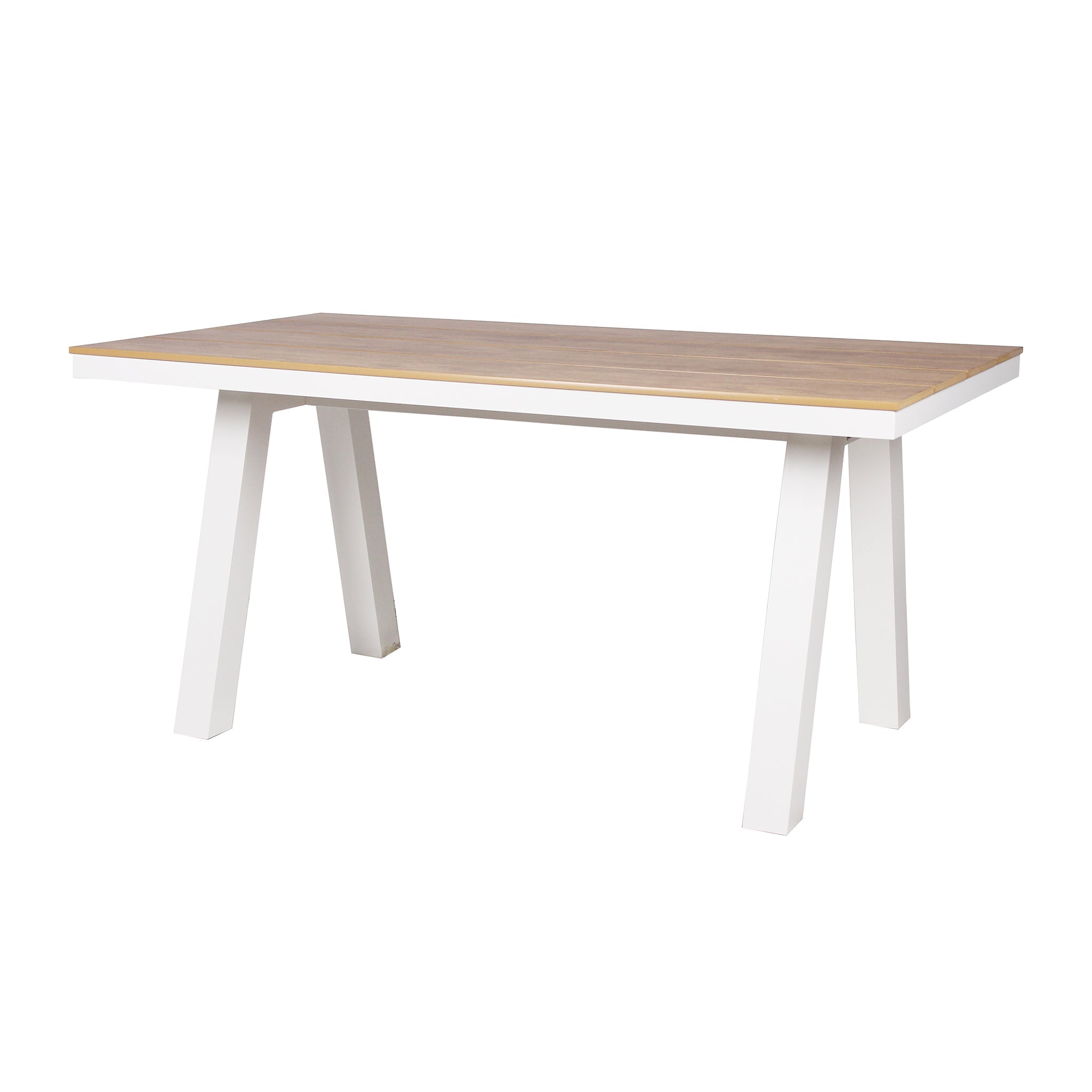 Vanesa 1.8m Sand White Outdoor Dining Table - Natural
