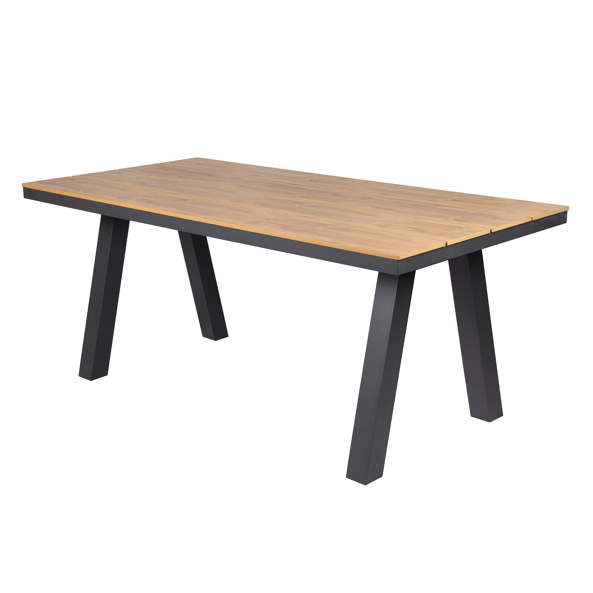 Vanesa 1.8m Charcoal Outdoor Dining Table - Natural