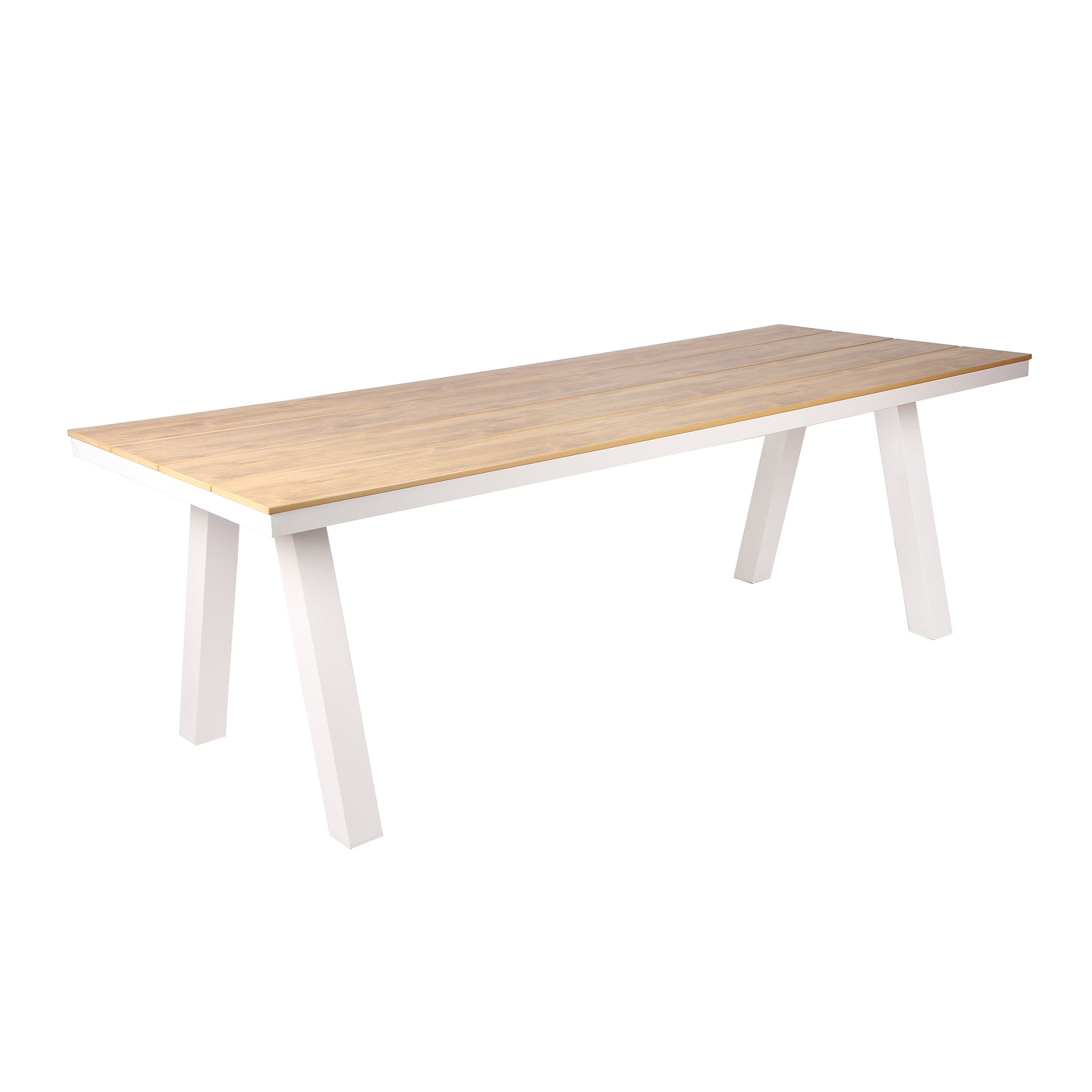 Vanesa 2.3m Sand White Outdoor Dining Table - Natural
