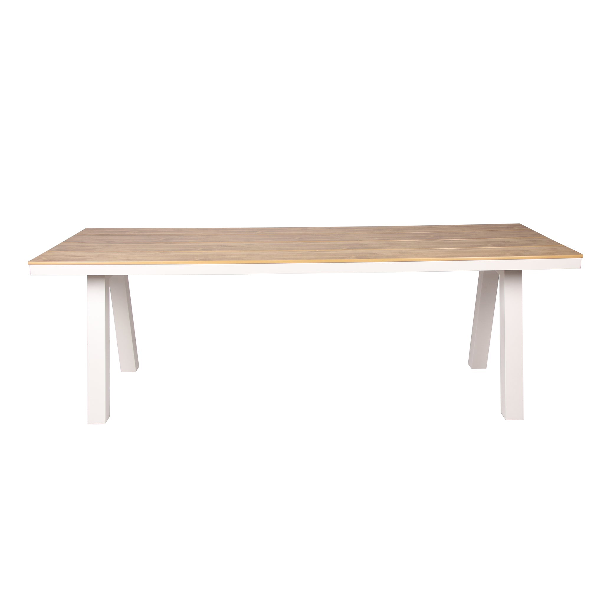 Vanesa 2.3m Sand White Outdoor Dining Table - Natural