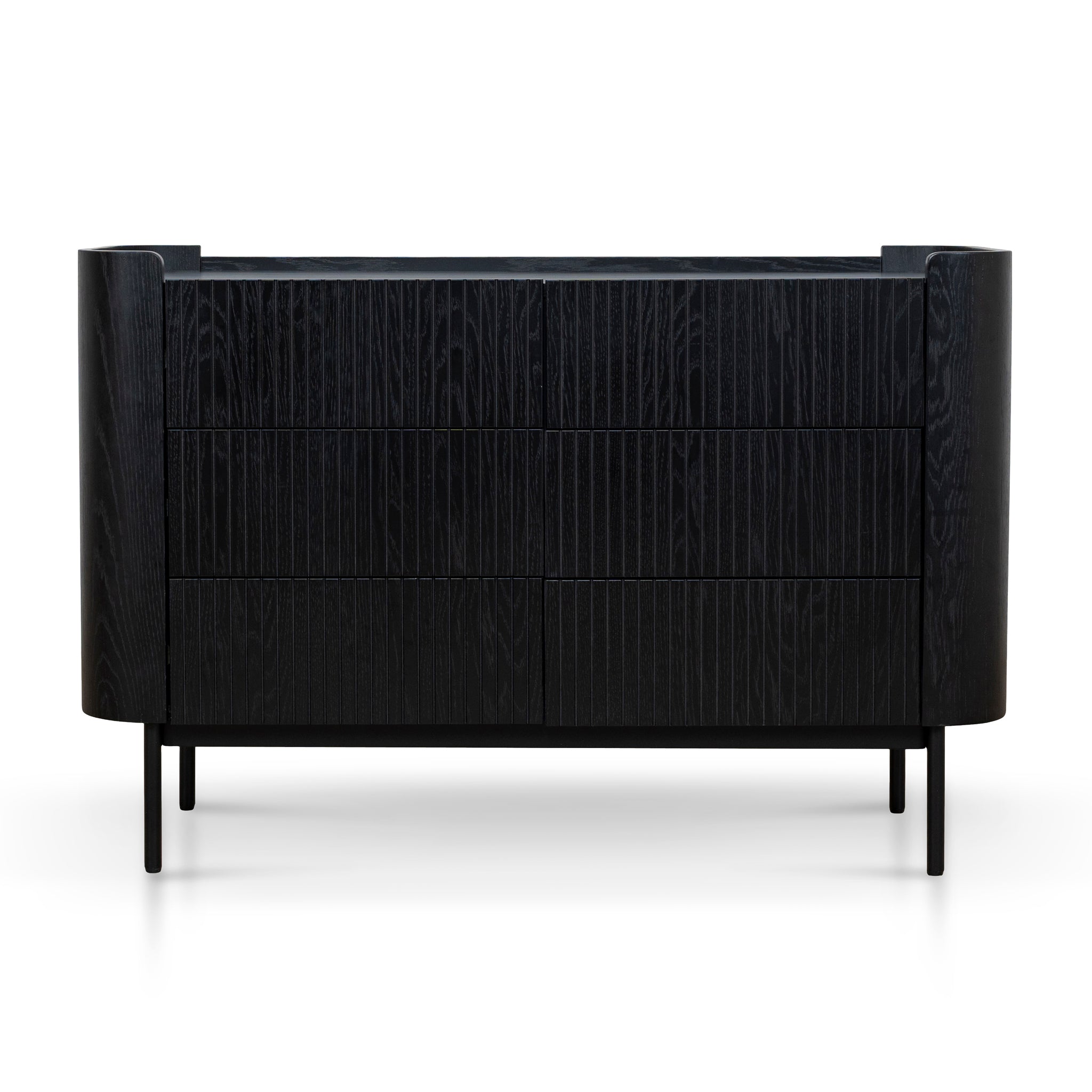 Gemma 1.2m Chest of Drawers - Full Black