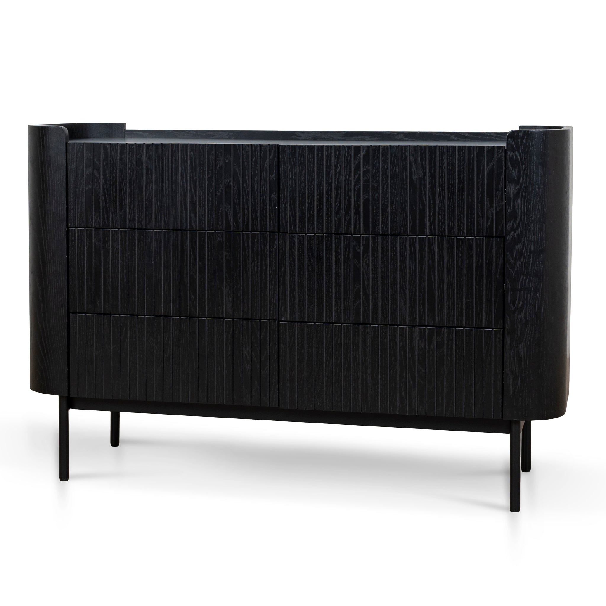 Gemma 1.2m Chest of Drawers - Full Black