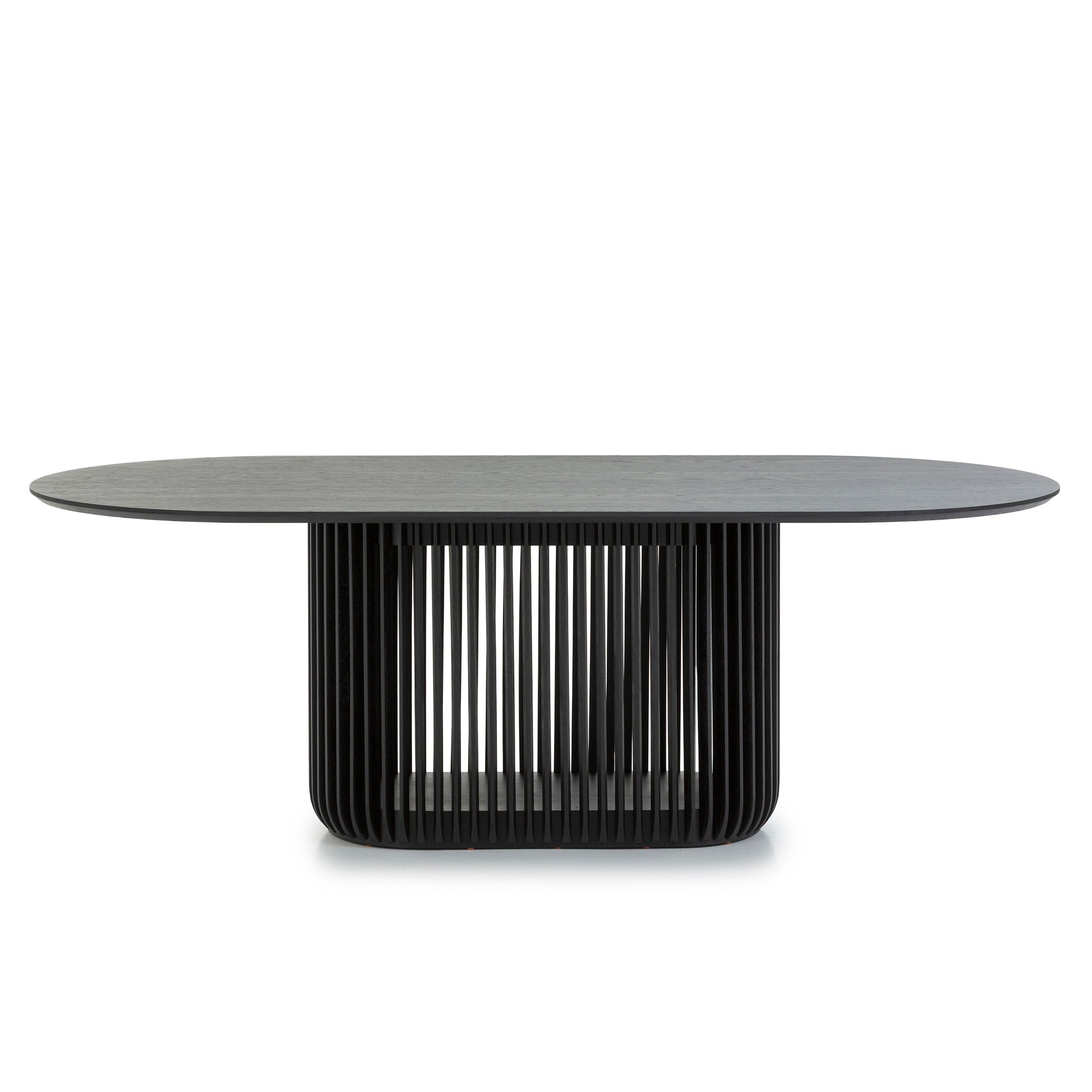 Arvena 2.2m Oval Dining Table - Black Stain