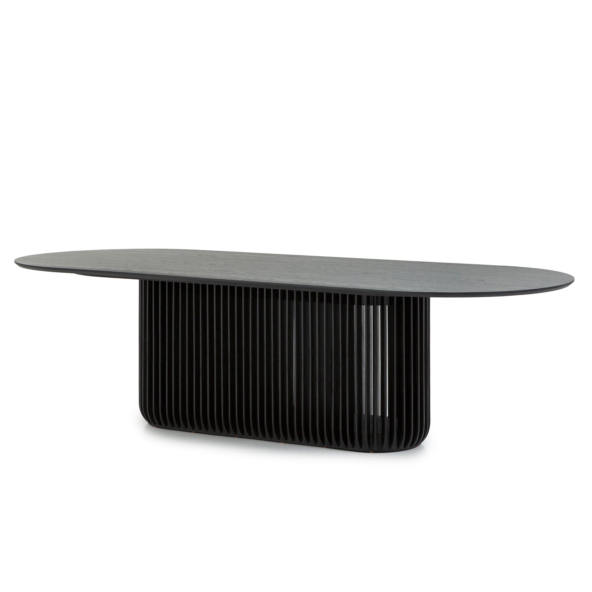 Arvena 2.8m Oval Dining Table - Black Stain