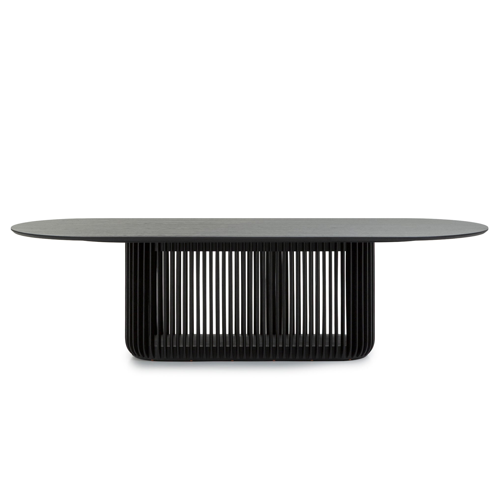 Arvena 2.8m Oval Dining Table - Black Stain