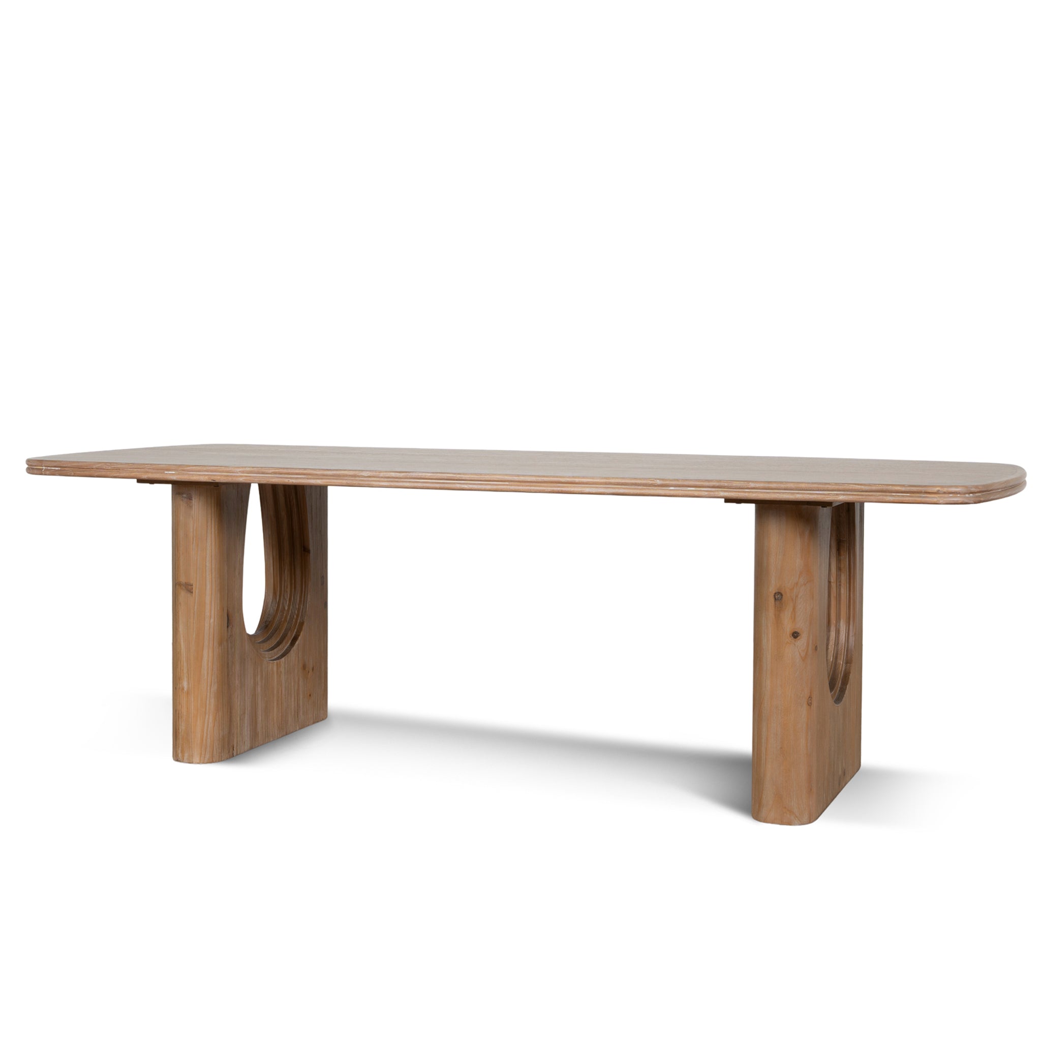 Auralin 2.4m Elm Dining Table - Natural