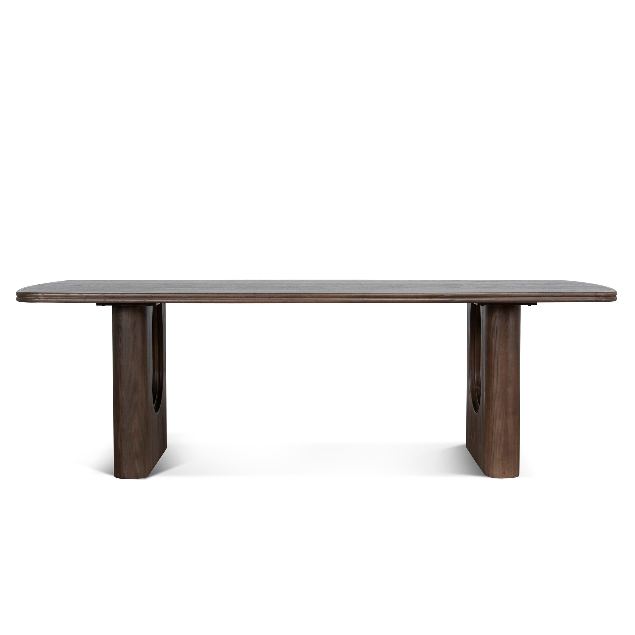 Auralin 2.4m Elm Dining Table - Walnut