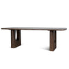 Auralin 2.4m Elm Dining Table - Walnut
