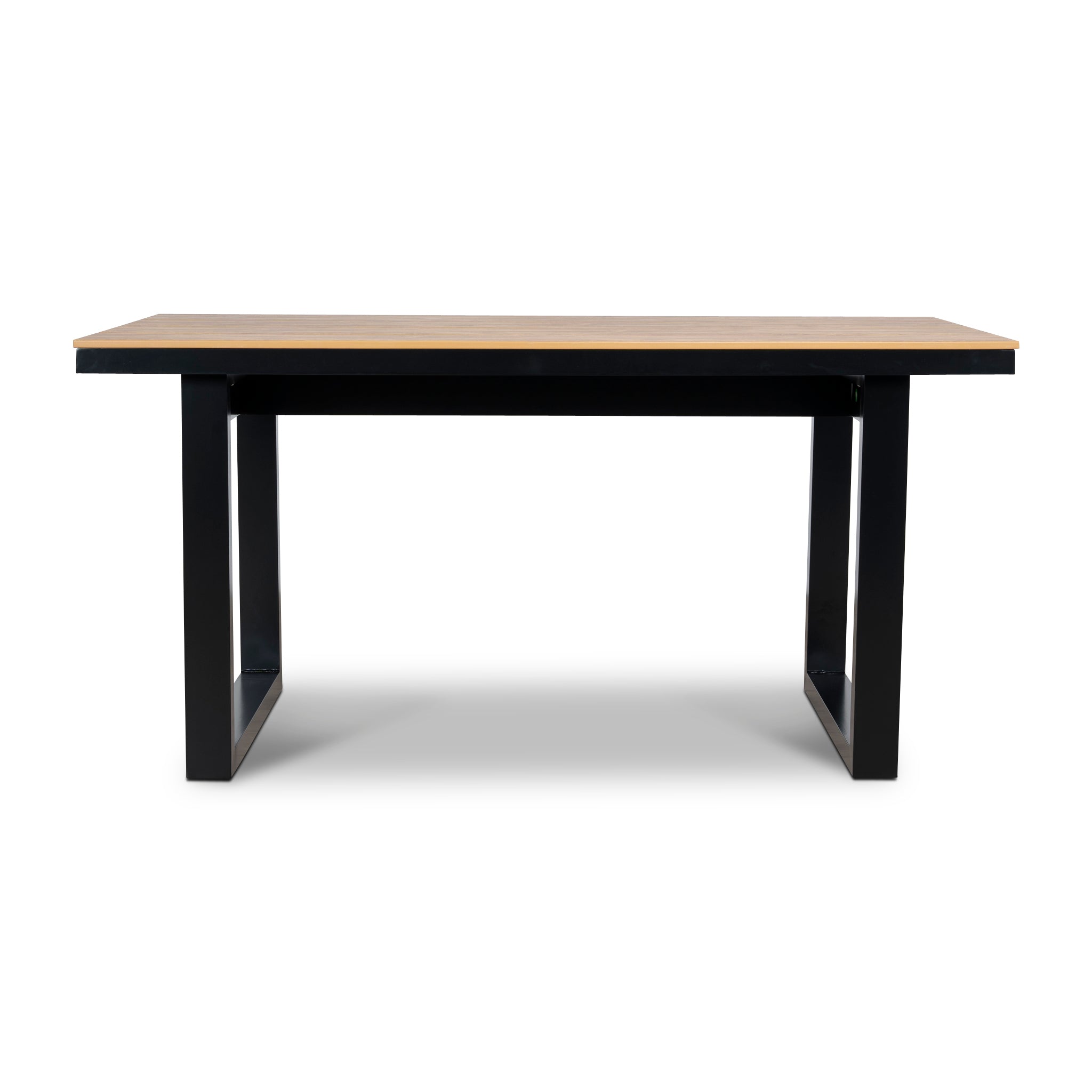 Monderra 1.6m Black Outdoor Dining Table - Natural