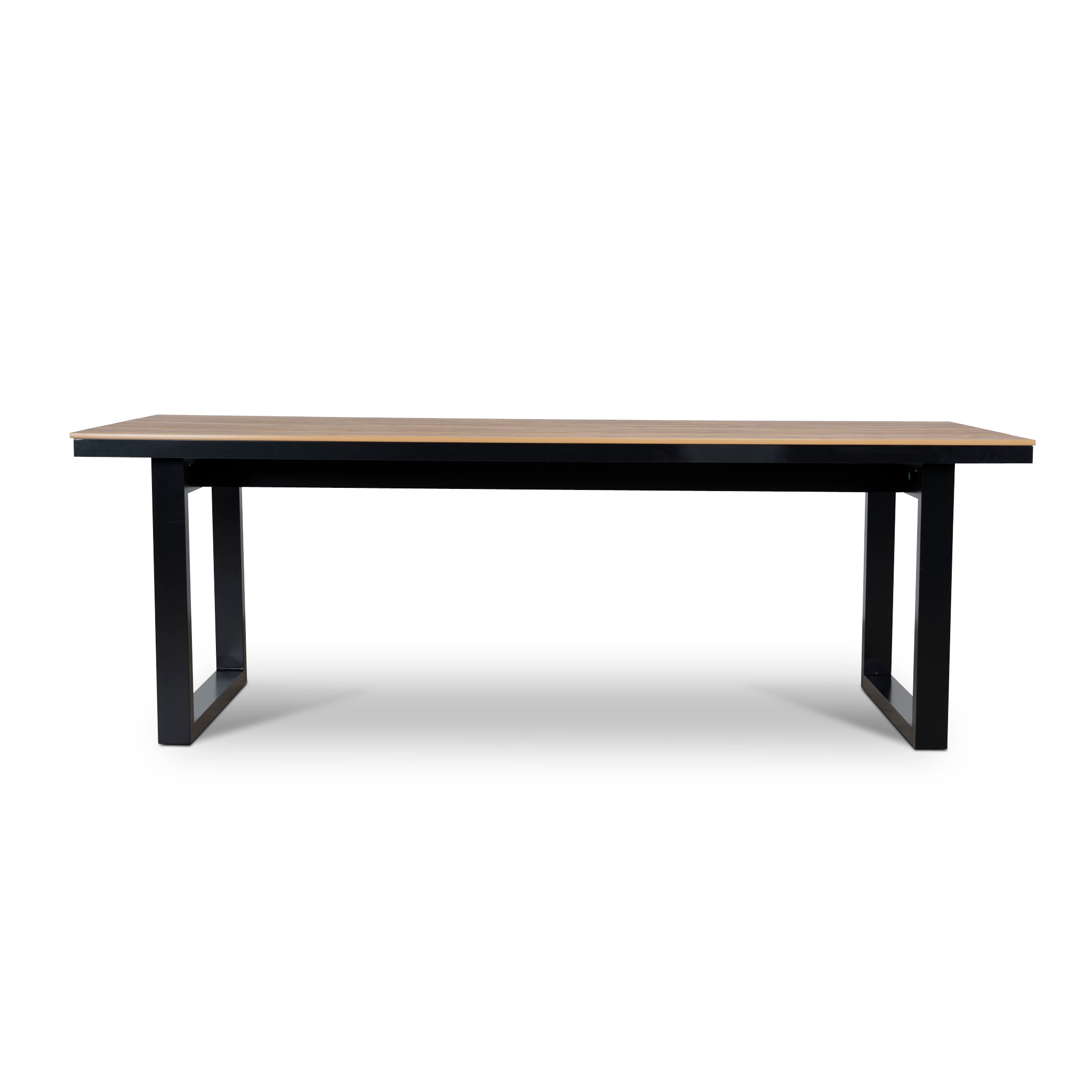 Monderra 2.3m Black Outdoor Dining Table - Natural