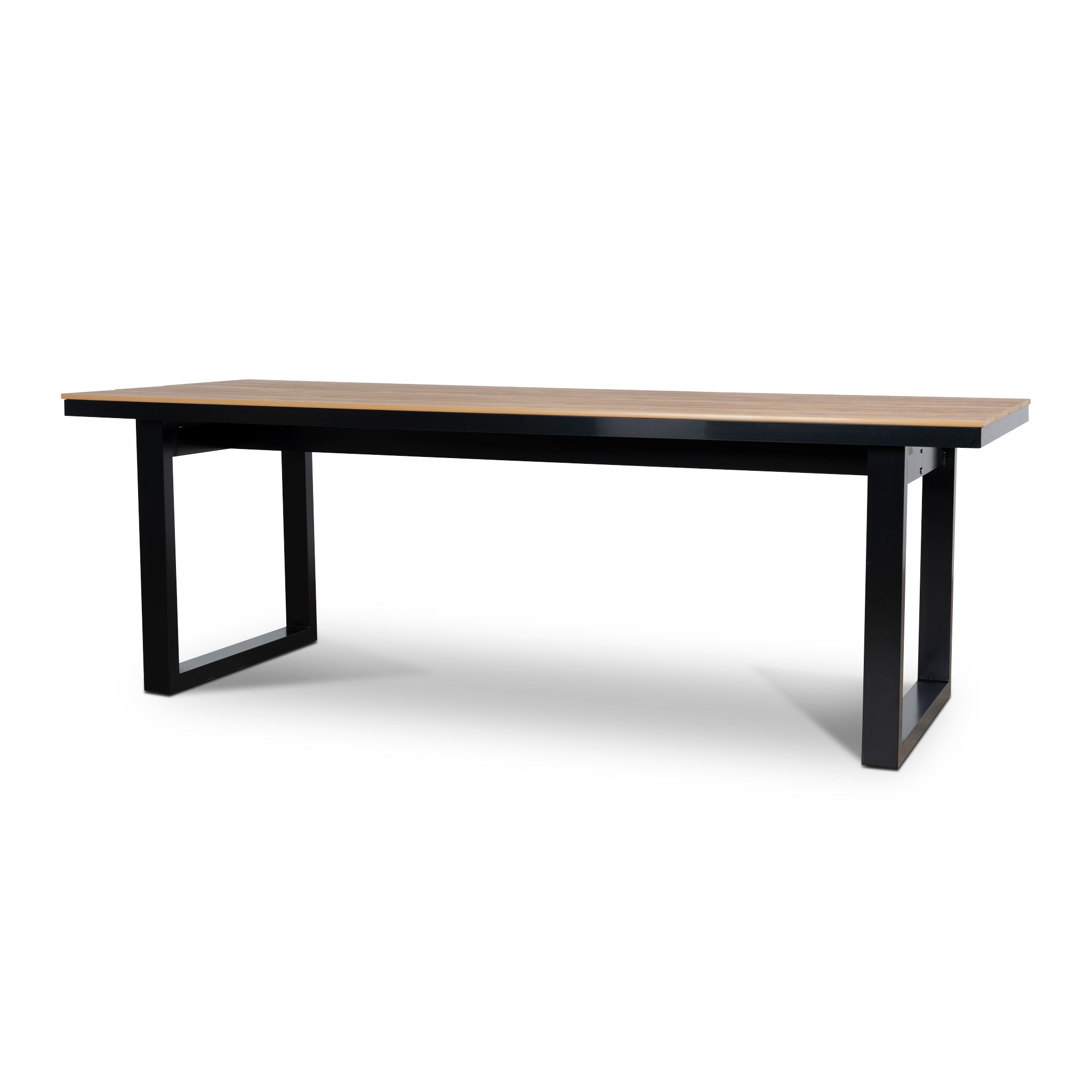 Monderra 2.3m Black Outdoor Dining Table - Natural