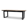 Monderra 2.3m Black Outdoor Dining Table - Natural