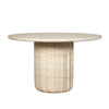 Etrusca 1.3m Round Concrete Dining Table - Light Travertine Look