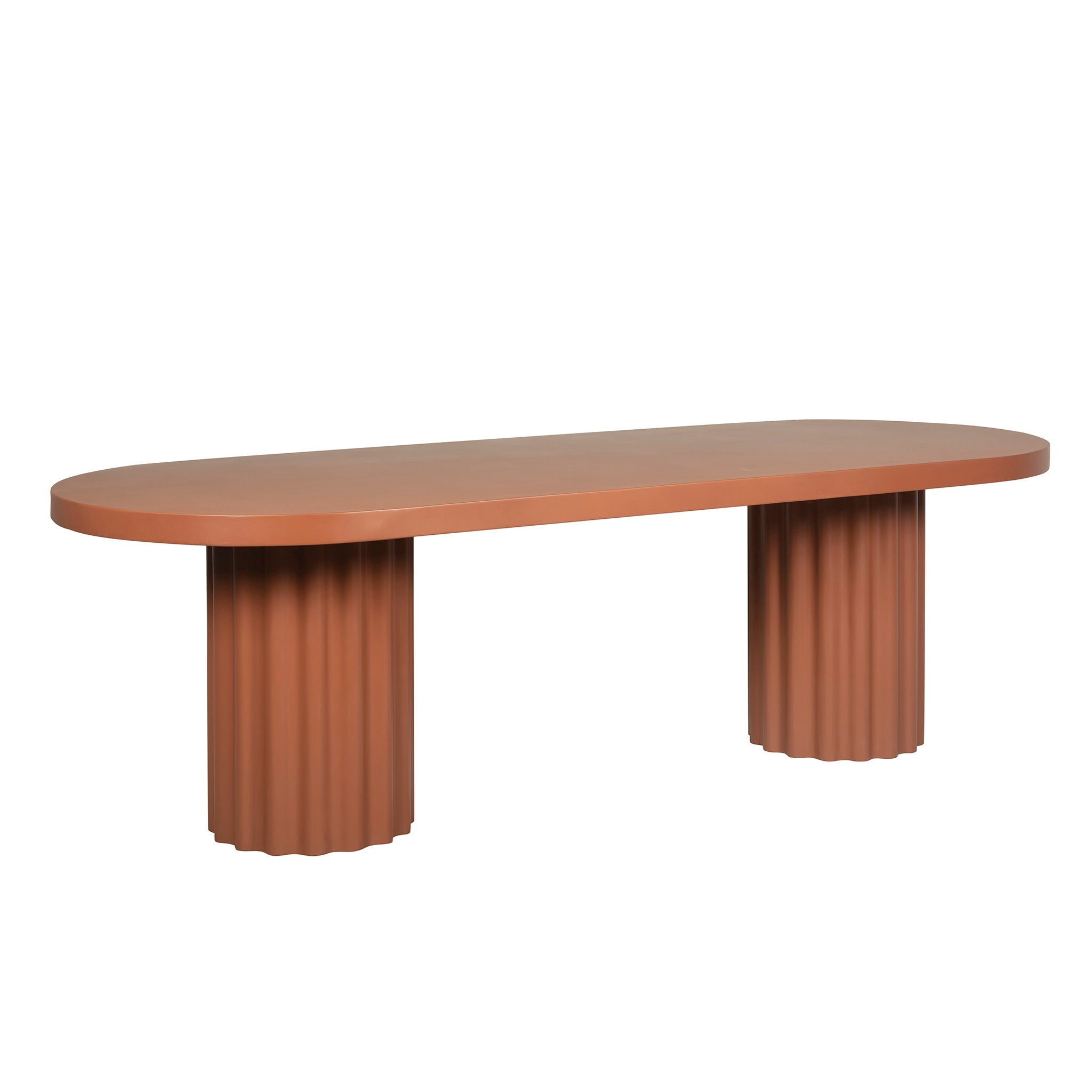 Sovana 2.4m Concrete Dining Table - Terracotta