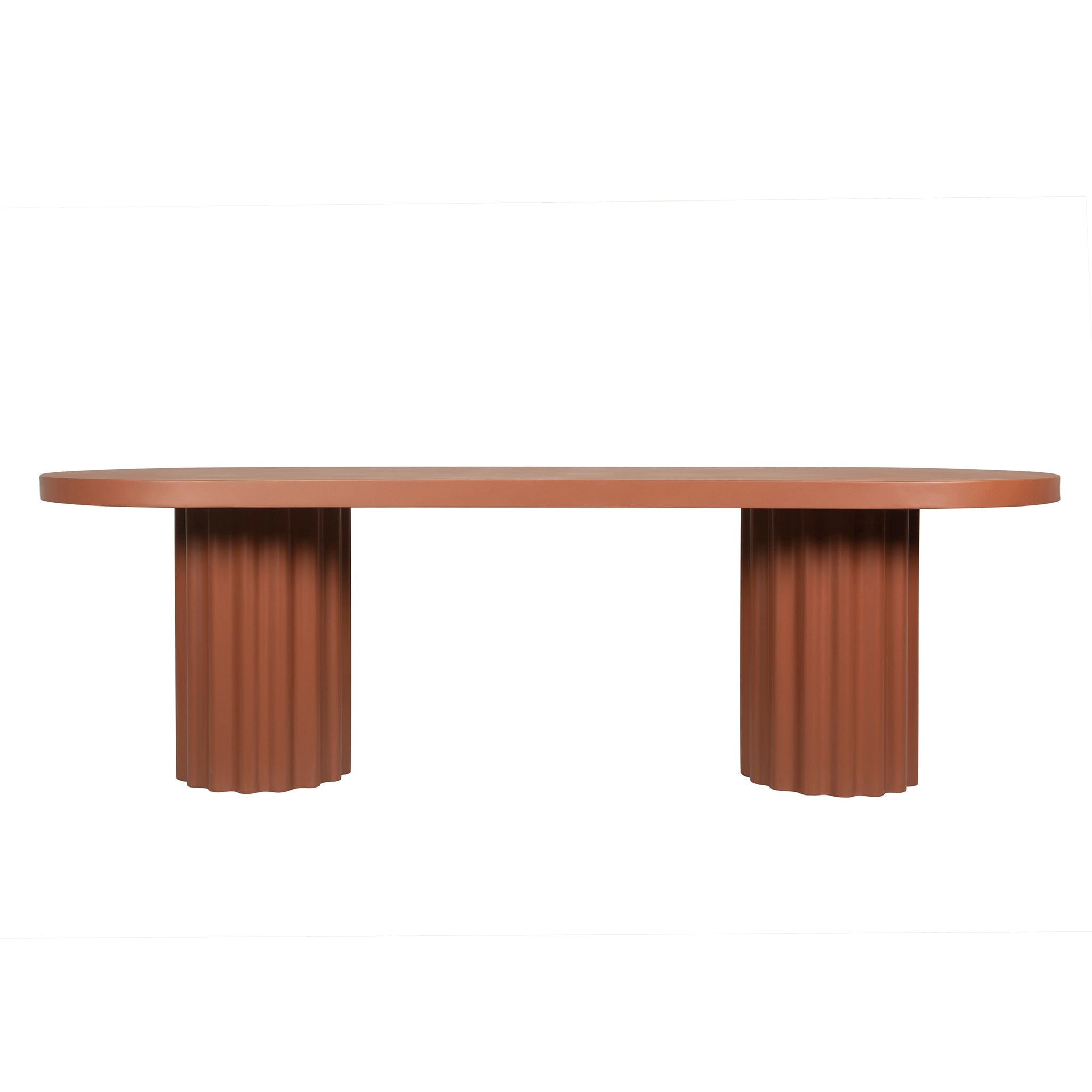 Sovana 2.4m Concrete Dining Table - Terracotta