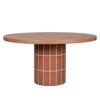 Lutetia 1.4m Concrete Round Dining Table - Terracotta