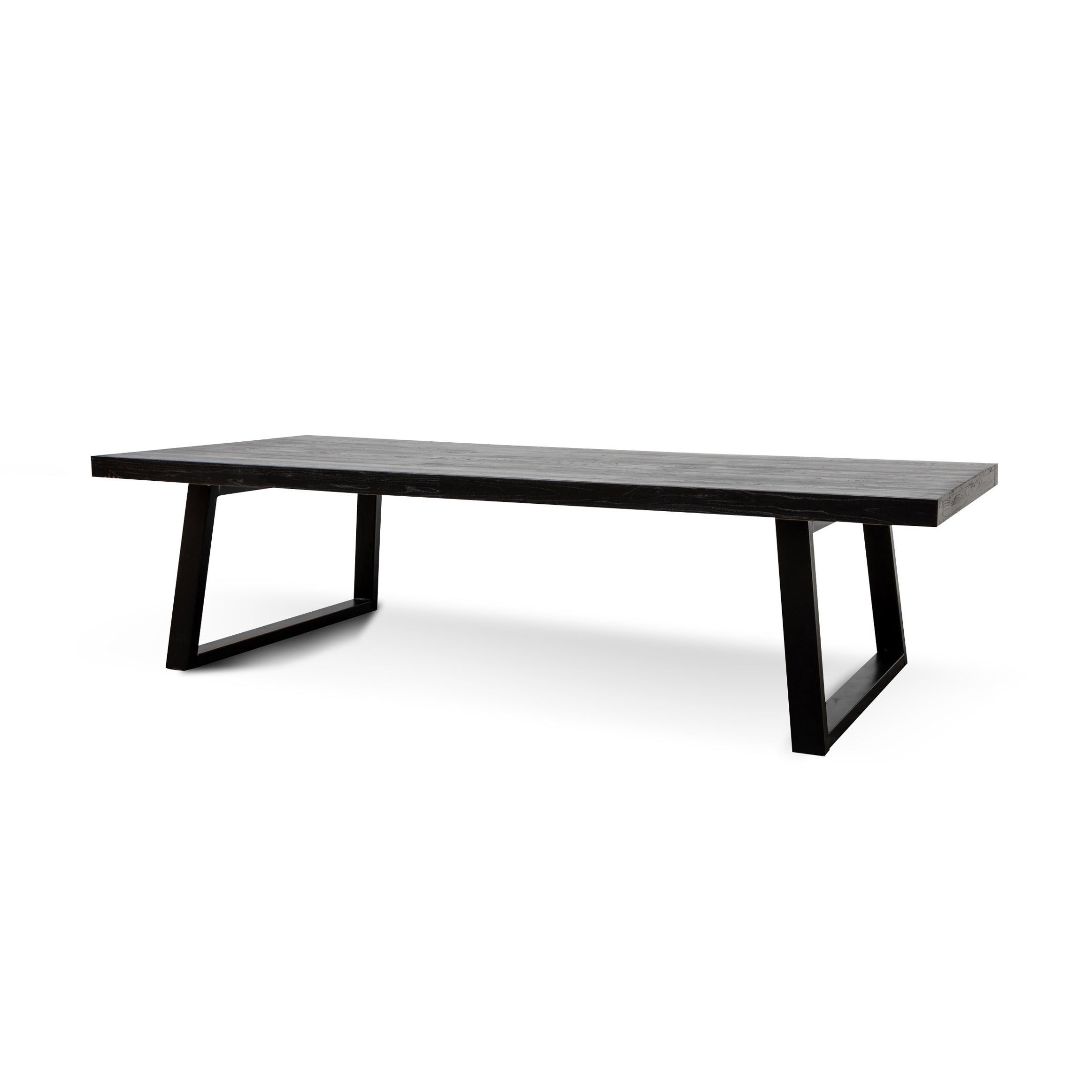Edwin 3m Reclaimed Wood Dining Table - Full Black