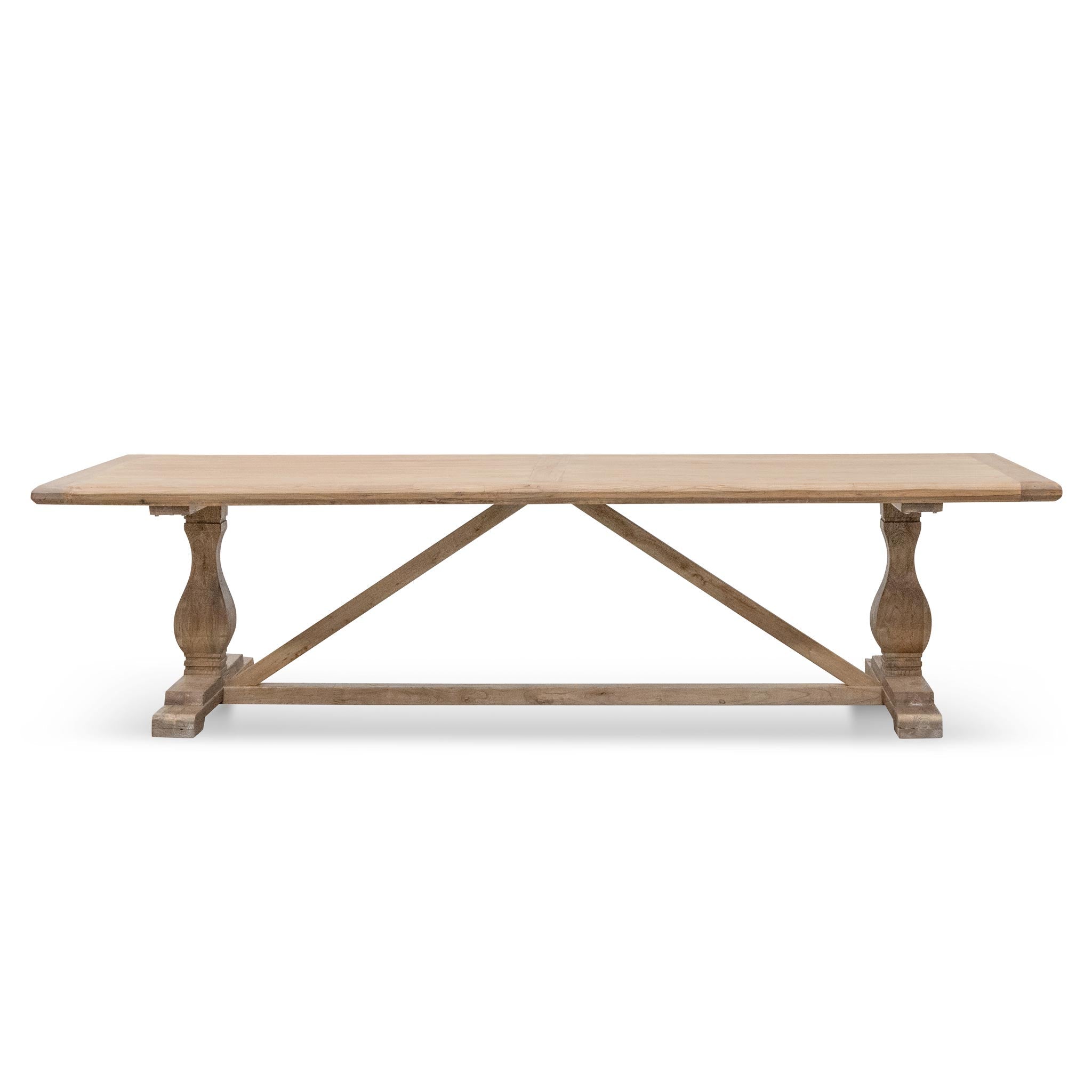 Titan Reclaimed Elm 3m Dining Table - Rustic Natural