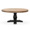 Kara 1.6m Round Dining Table - Natural in Black Base