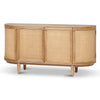 Jesse 1.7m Natural Elm Sideboard - Rattan Doors