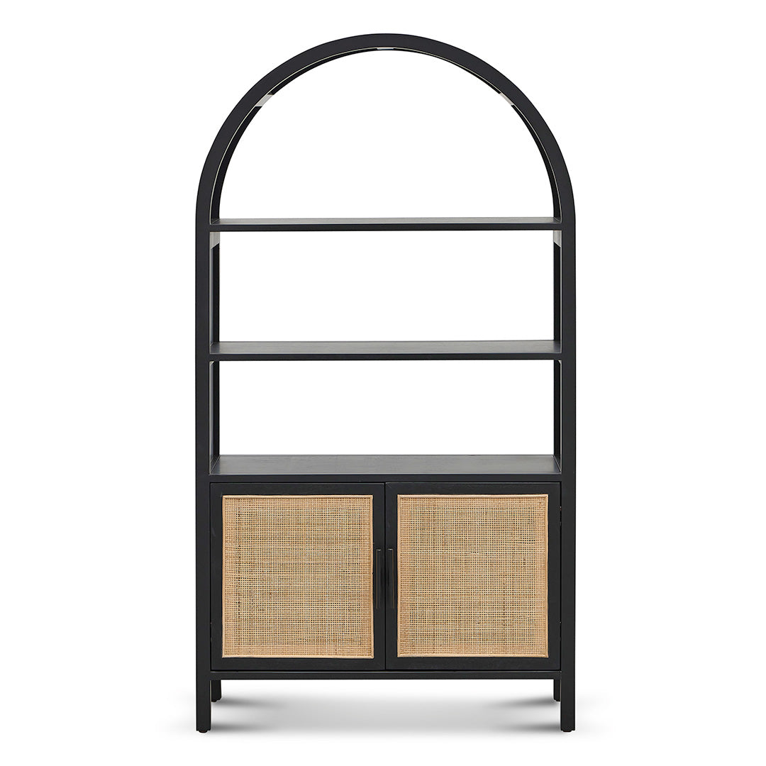Adeline 1.65m Storage Cabinet - Full Black