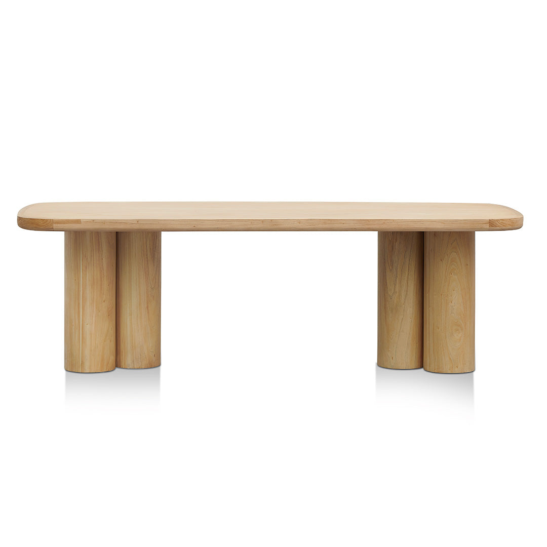 Hallie 2.4m Elm Dining Table - Light Natural