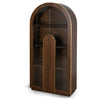 Boran 2m Glass Cabinet - Walnut