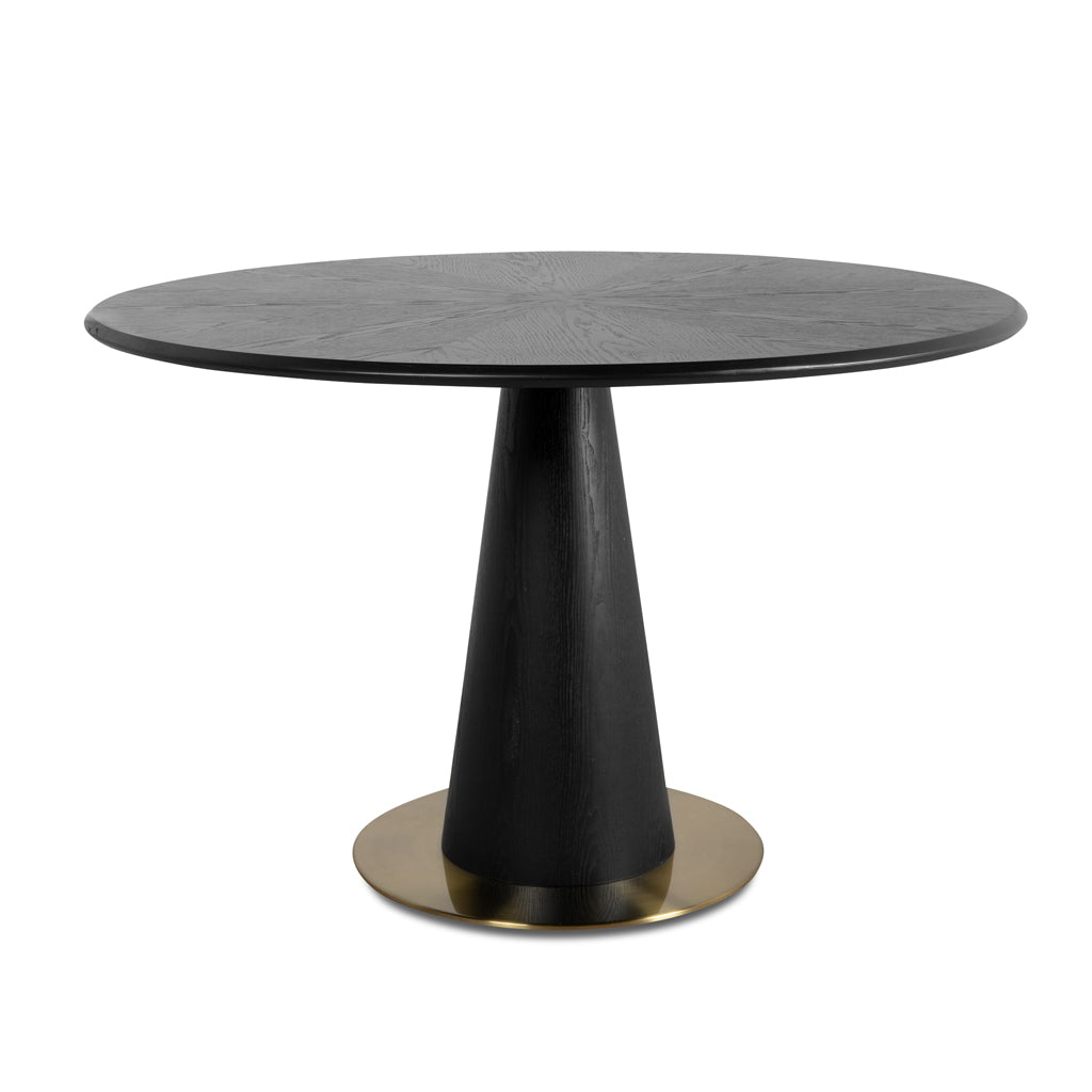 Leonardo 1.2m Round Dining Table - Full Black