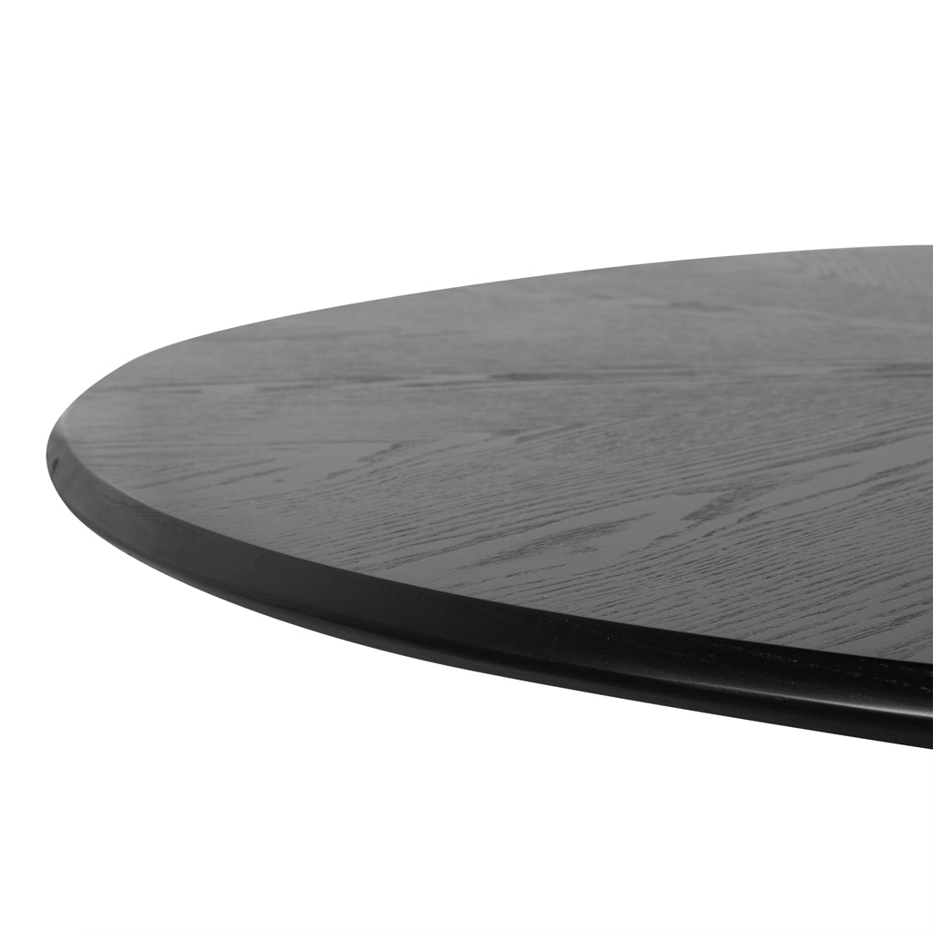 Leonardo 1.2m Round Dining Table - Full Black