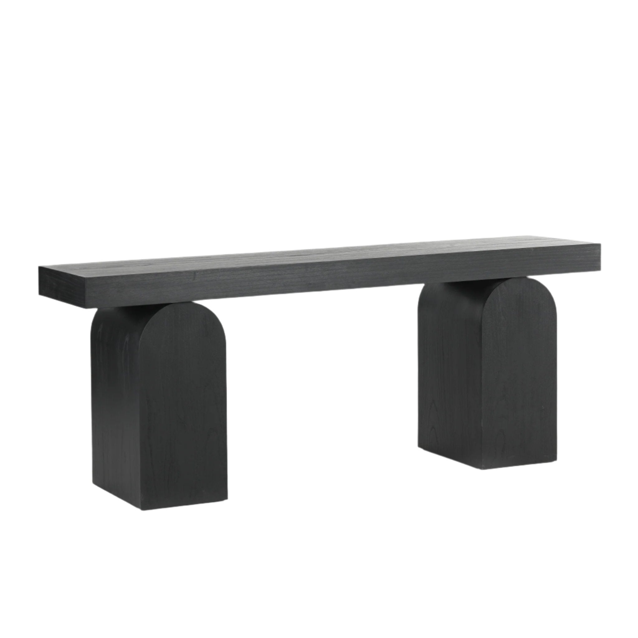 Junon 1.9m New Elm Console Table - Full Black