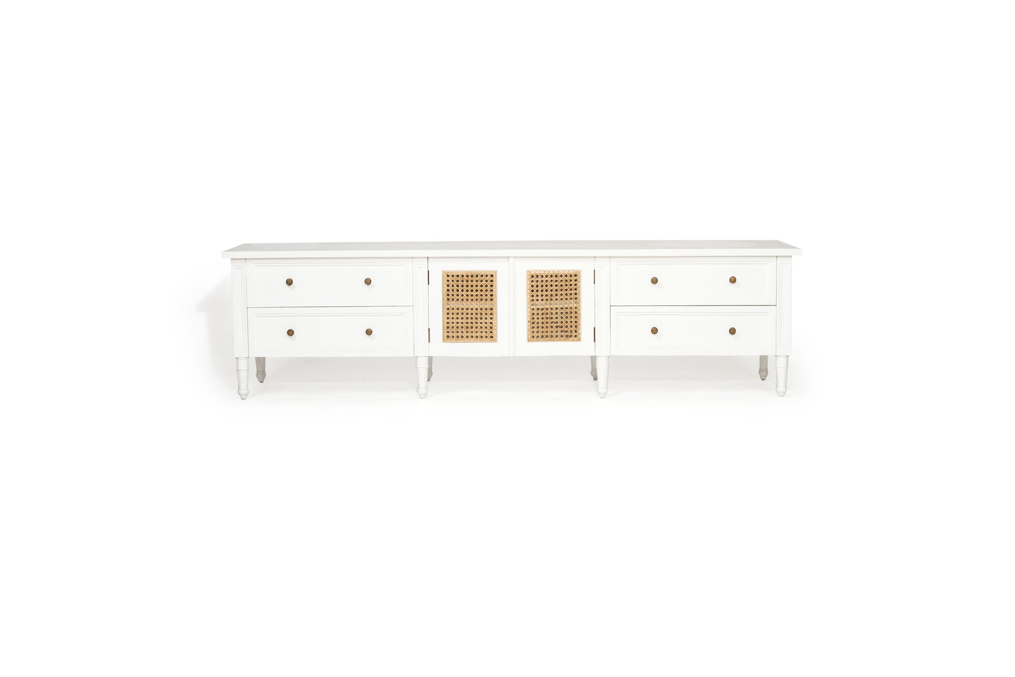 Hamilton Cane Entertainment Unit - White