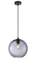 Pendant ES 72W Smokey Black Wine Glass Wavy Finish W/ Black Highlight OD 250mm
