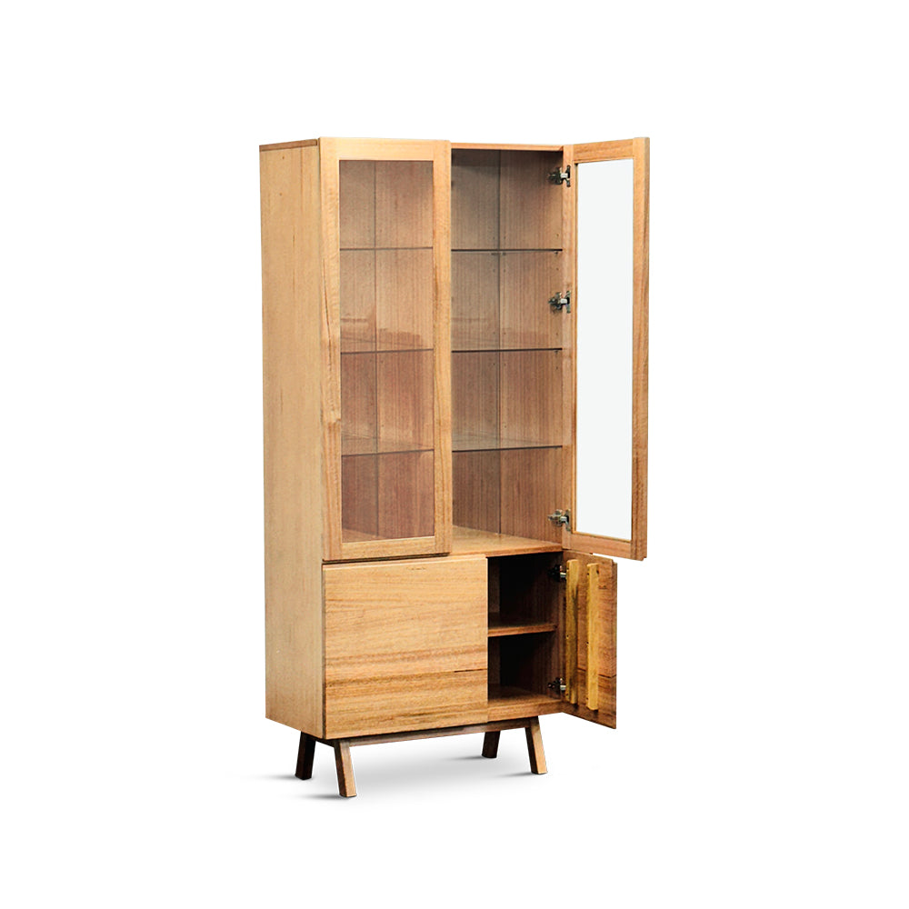 Evka Display Cabinet 2 Gls Dr, 2 Timber Dr