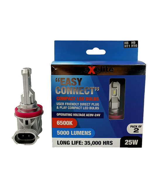 Globe LED Auto 9-24V 25W H8/H9/H11/H16 6500K 5000Lm X 2