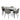 Fiore 5 Piece 120x70cm Dining Set - White Marble w Florin Technology Fabric Chairs