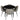 Fiorenza 5 Piece Round Dining Set - Black Marble w Floriz Technology Fabric Chairs