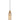 Pendant SES Amber Glass & Gold Highlight Round Top Cylinder Ribbed OD 100mm