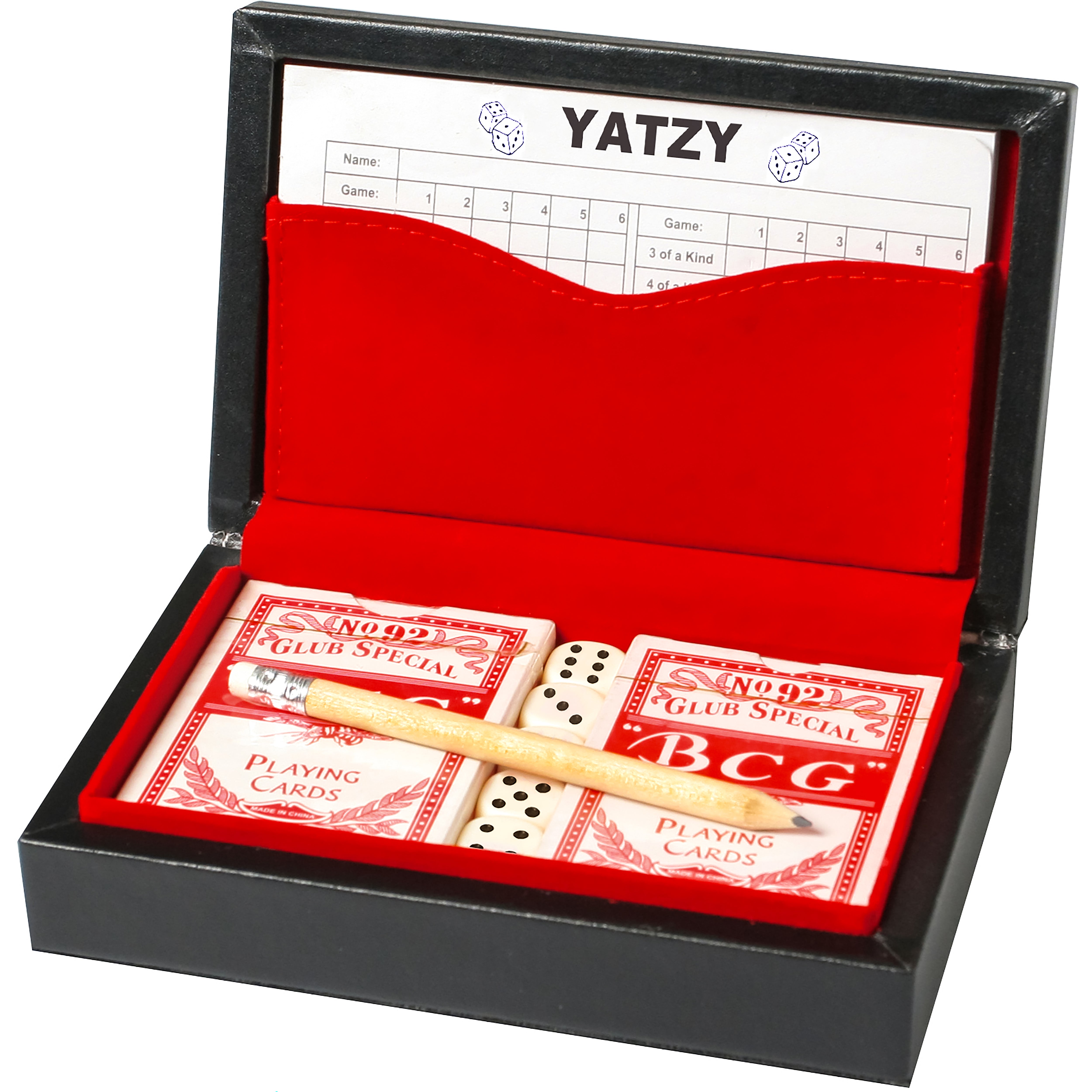 Leather Poker Set 17x11cm