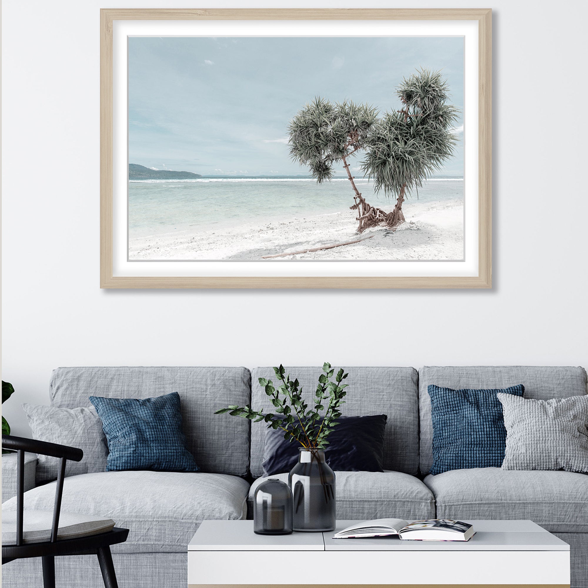 Shady Beach Print 103x73cmcm