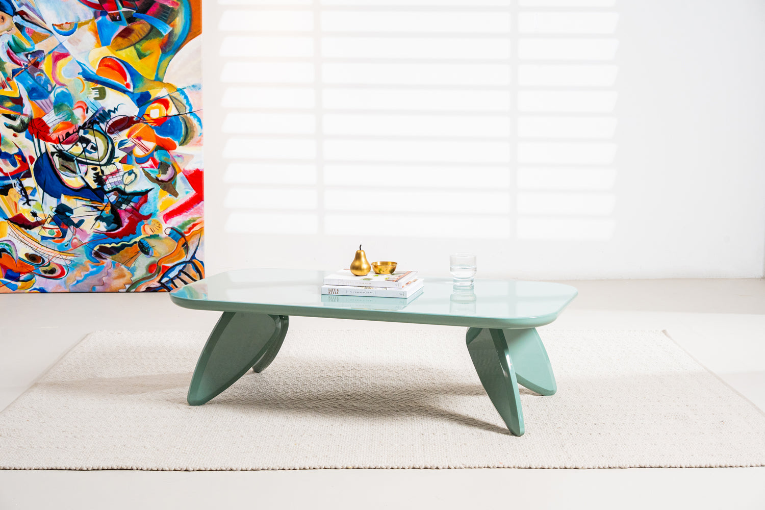 Hugh Coffee Table - Mint Gloss