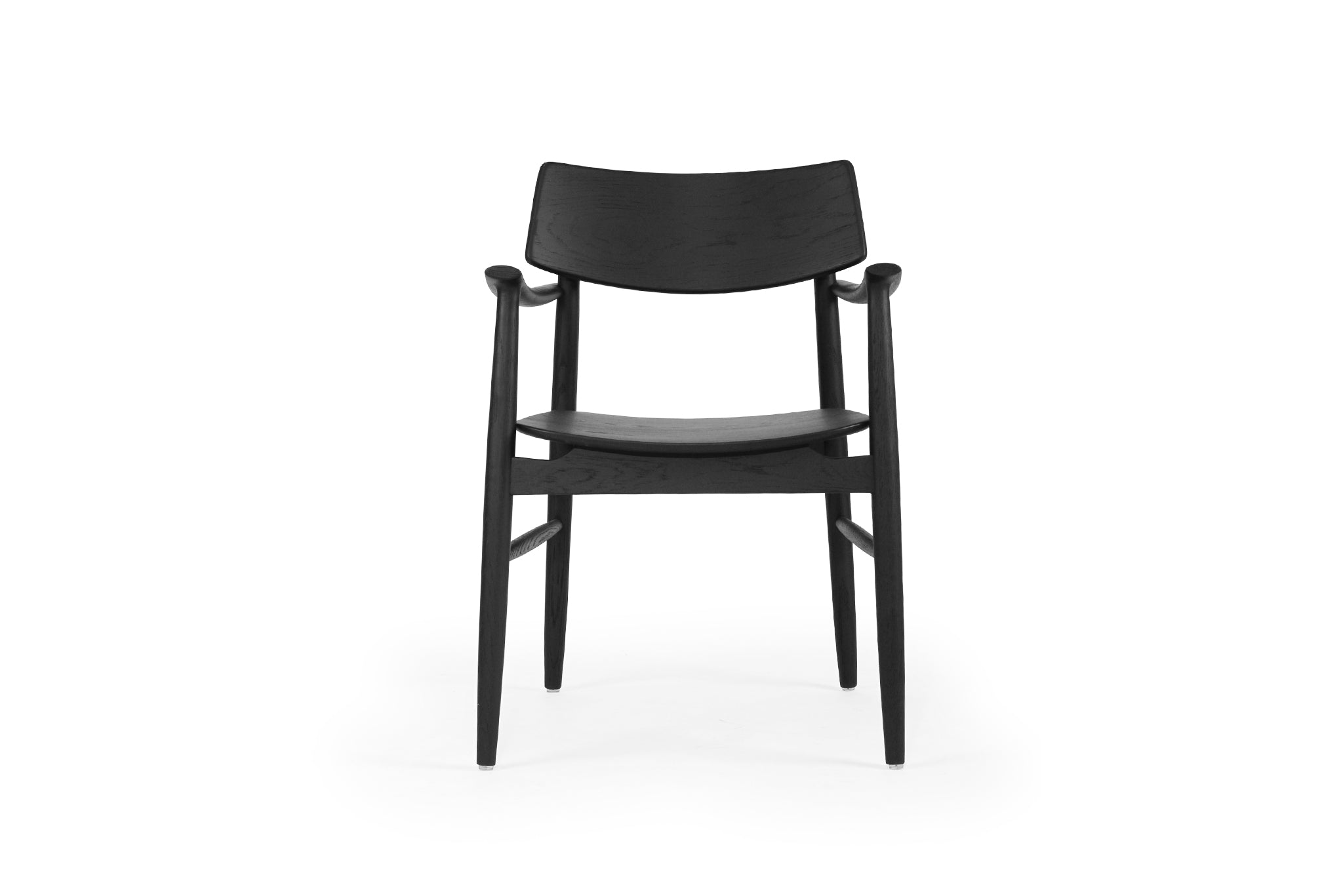 Harlow Armchair - Timber Seat - Black