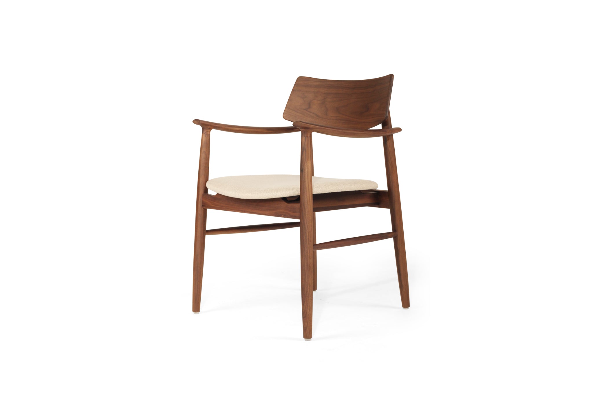 Harlow Armchair - Linen Seat - Walnut