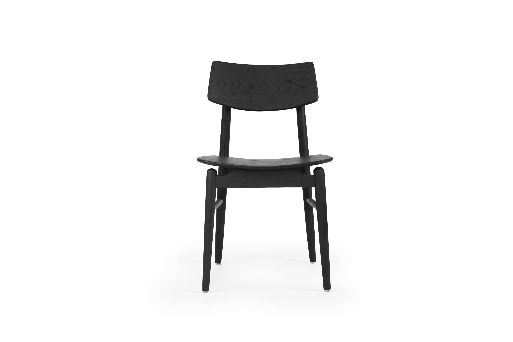 Harlow Dining Chair - Black with Timber Seat