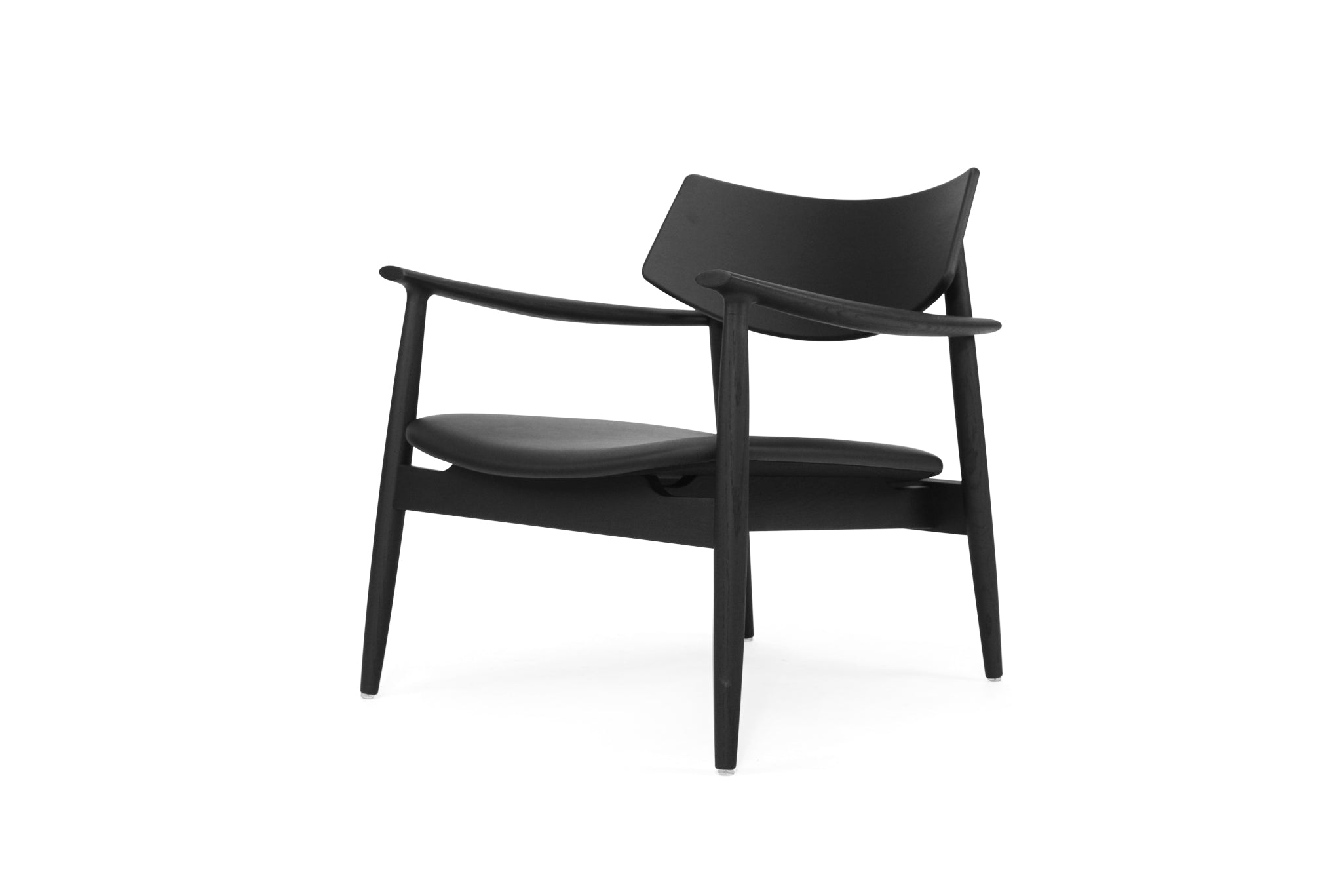 Harlow Occasional Chair - Leather Seat - Black