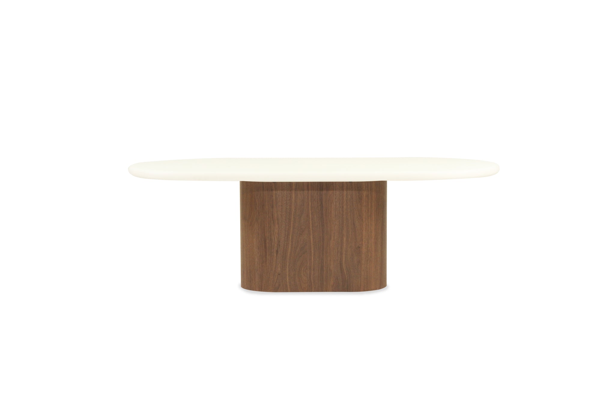 Harlow Oval Coffee Table - Walnut Base