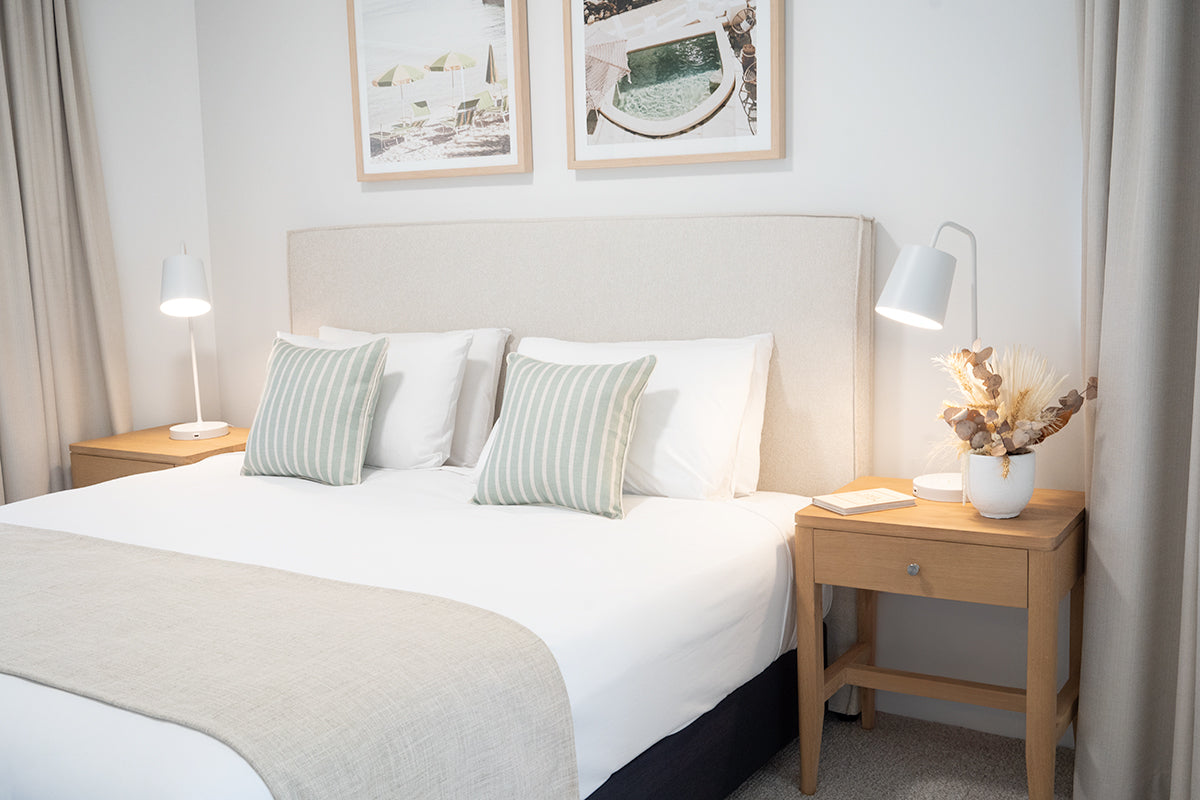 Harvey Upholstered Double Bedhead - Off White