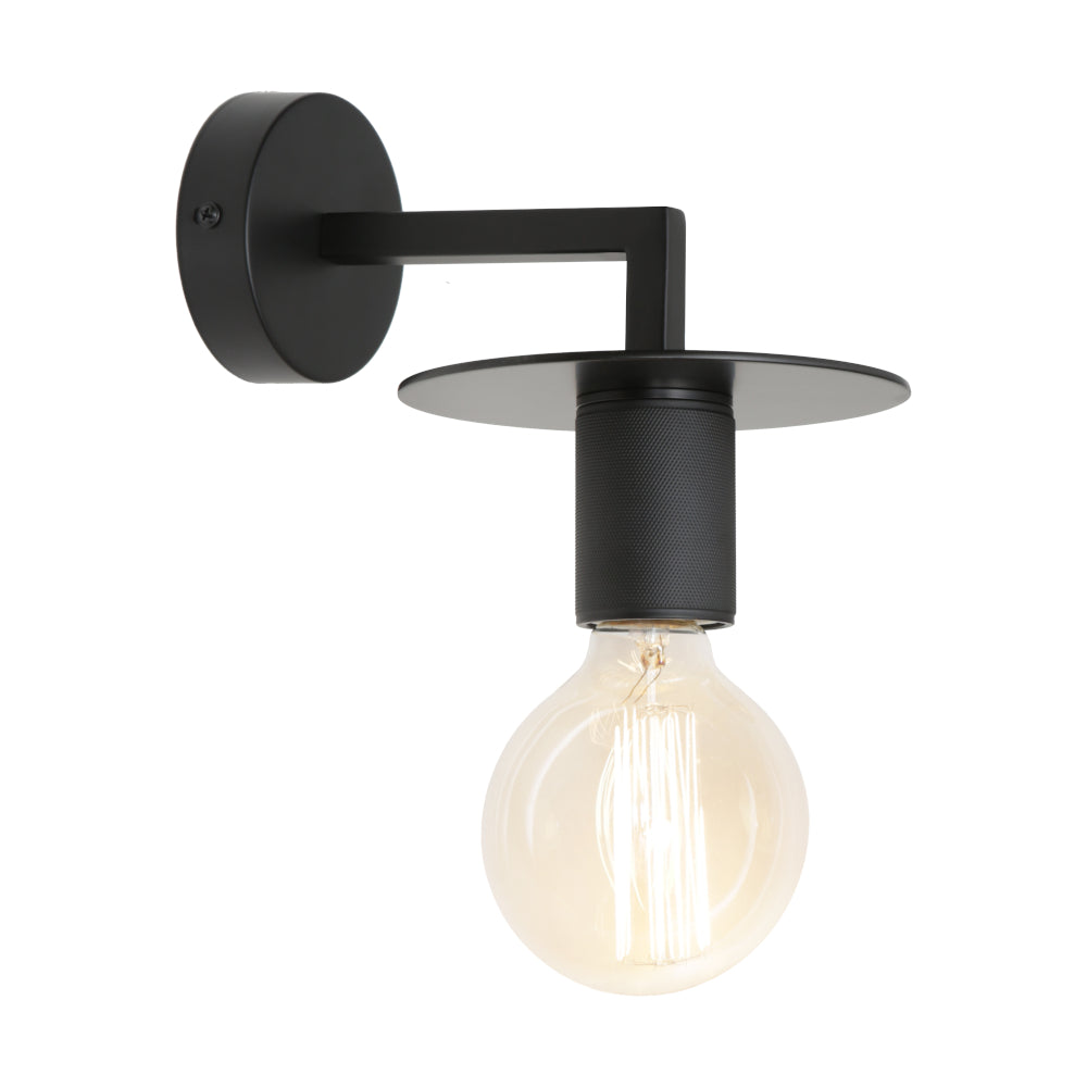 Izak 1lt Wall Light - Black