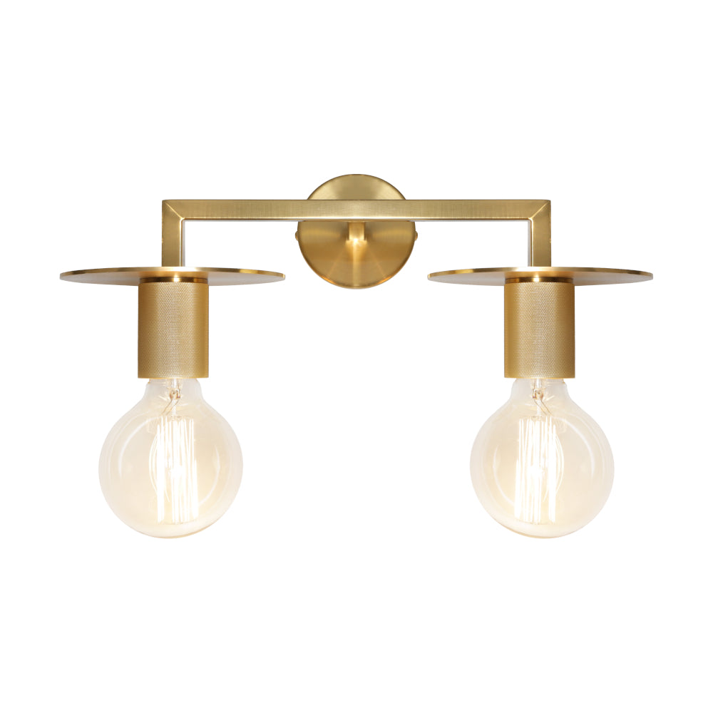 Izak 2lt Wall Light - Gold