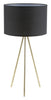 Table ES Drum Black Shade W/Ant Brass Tripod OD 290mm (Shade) H590mm
