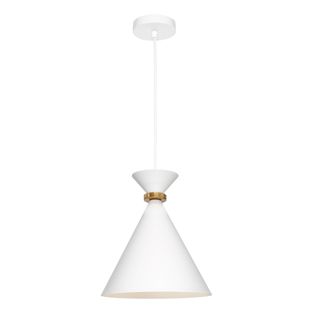 Jadine 1 Light Small Pendant - White